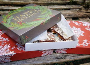 Almond Butter Crunch - Holiday Packaging - Enchanted Chocolates of Martha's Vineyard