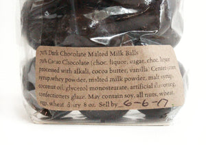 Chocolate Covered Malted Milk Balls - Enchanted Chocolates of Martha's Vineyard